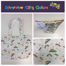 Large Tote Bag - Unicorns & Rainbows Large Tote Bag - Unicorns & Rainbows